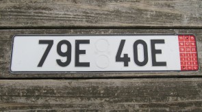 Czech Republic Export License Plate 79E40E