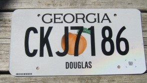 Georgia Center Peach State License Plate