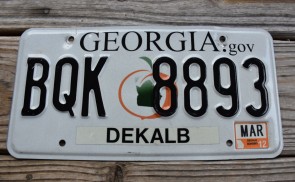 Georgia Peach License Plate 2012