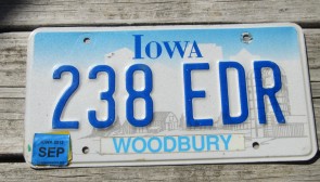 Iowa Farm Scene Embossed License Plate 2012