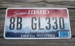 Idaho Scenic Famous Potatoes License Plate 2016
