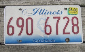 Illinois Land of Lincoln License Plate 2006