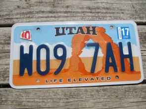 Utah Arch Life Elevated License Plate 2017
