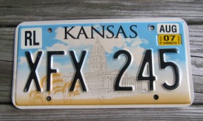 Kansas Capitol License Plate 2007