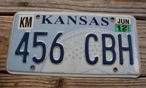 Kansas Seal License Plate 2012