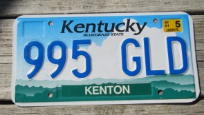 Kentucky Cloud License Plate 2001 Bluegrass State