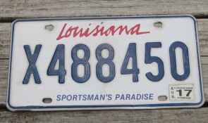 Louisiana Sportsman's Paradise License Plate 2017