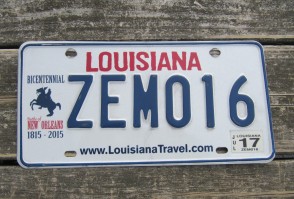 Louisiana Battle of New Orleans License Plate 2017 Bicentennial 1815 - 2015 