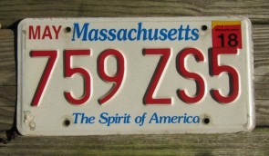 Massachusetts The Spirit of America License Plate 2018
