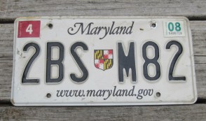 Maryland Shield License Plate 2008