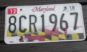 Maryland Pride License Plate Flag 2018