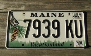 Maine Chickadee License Plate 2015