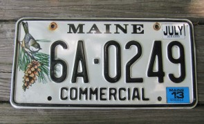 Maine Chickadee License Plate 2013