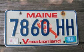 Maine Lobster License Plate Vacationland 1999