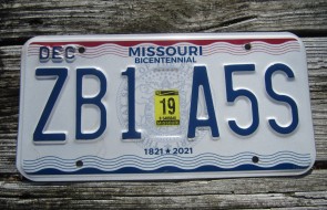 Missouri Bicentennial Statehood License Plate 2019