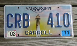 Mississippi Lighthouse License Plate 2011