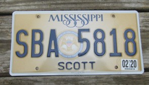 Mississippi Seal License Plate 2020