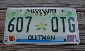 Mississippi Green Magnolia License Plate 2006