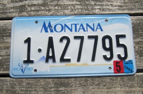 Montana Big Sky Mountains License Plate 2004