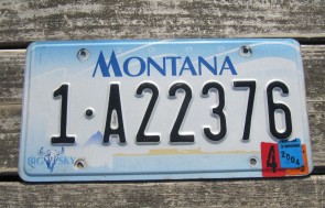 Montana Big Sky Mountains License Plate 2004
