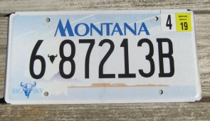 Montana Big Sky Flat 2000 License Plate 2019