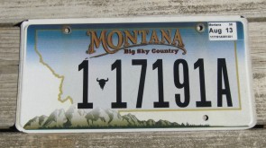 Montana Big Sky Country License Plate 2013