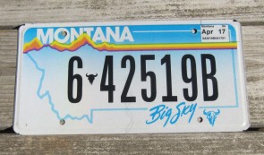 Montana Big Sky Blue Flat License Plate 2017
