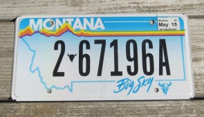 Montana Big Sky Blue Flat License Plate 2015