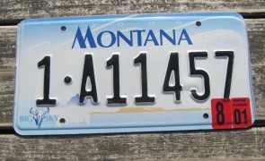 Montana Big Sky Mountains License Plate