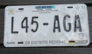 Mexico Distrito Federal Angel License Plate L45 AGA