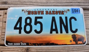 North Dakota Buffalo Legendary License Plate 2017