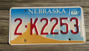 Nebraska City Scene Sunset  License Plate 2001