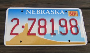 Nebraska City Mountain License Plate 2002