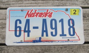 Nebraska Covered Wagon License Plate 
