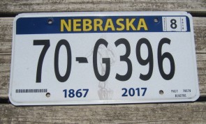 Nebraska 150 Years License Plate 2018