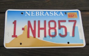 Nebraska City Mountainc Scene License Plate 2002
