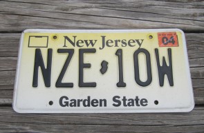 New Jersey Garden State License Plate Yellow Fade 2005