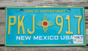 New Mexico Land Of Enchantment  License Plate 2018