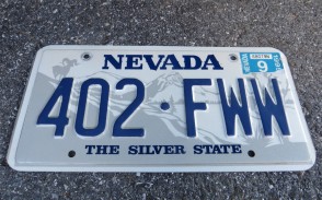 Nevada Big Horn Ram License Plate 1995 The Silver State
