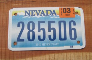 Nevada Motorcycle License Plate The Silver State 2018