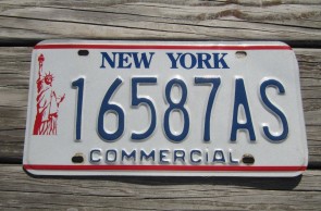 New York Statue of Liberty Commercial  License Plate 1990's 