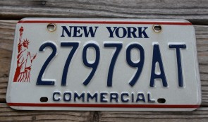 New York Statue of Liberty Commercial License Plate 1990's 