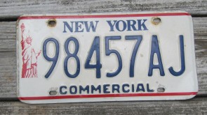New York Statue of Liberty Commercial  License Plate 1990's 