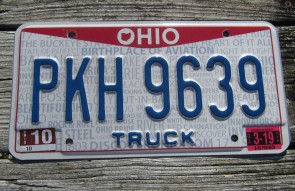Ohio Pride License Plate Birth Place of Aviation 2019 Truck