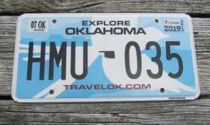 Oklahoma White Scissor Tail Bird License Plate Travel OK 2019