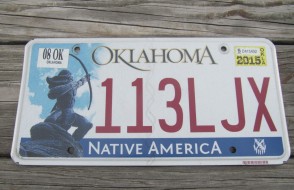 Oklahoma Arrow Shooter Native America License Plate 2015