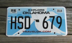 Oklahoma White Dove License Plate Travel OK 2018