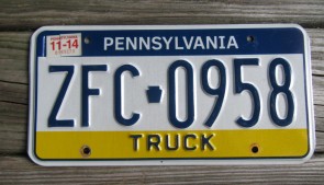 Pennsylvania Visit PA Truck License Plate 2014