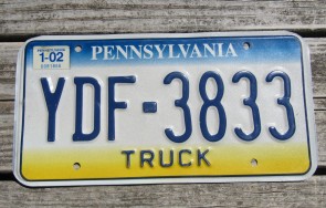 Pennsylvania Tri Color License Plate 2010 Truck