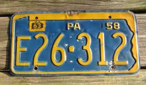 Pennsylvania Penna Keystone License Plate 1963